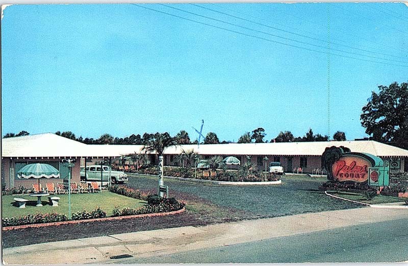 Postcard MOTEL SCENE Brunswick Georgia GA m/09 AJ0151