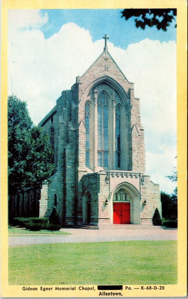 Allentown PA-Pennsylvania, Gideon Egner Chapel, Vintage Postcard