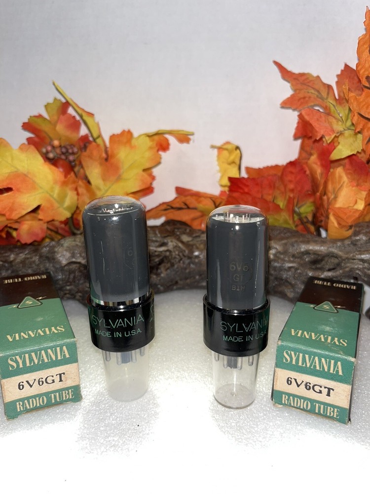 Sylvania 6V6GT Radio Amplifier Match Testing Vacuum Tube Pair NOS/NIB