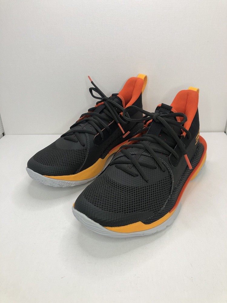 Under Armour Curry 7 Player Exclusive PE Black Orange Mens Sz 7 New 3023300-107