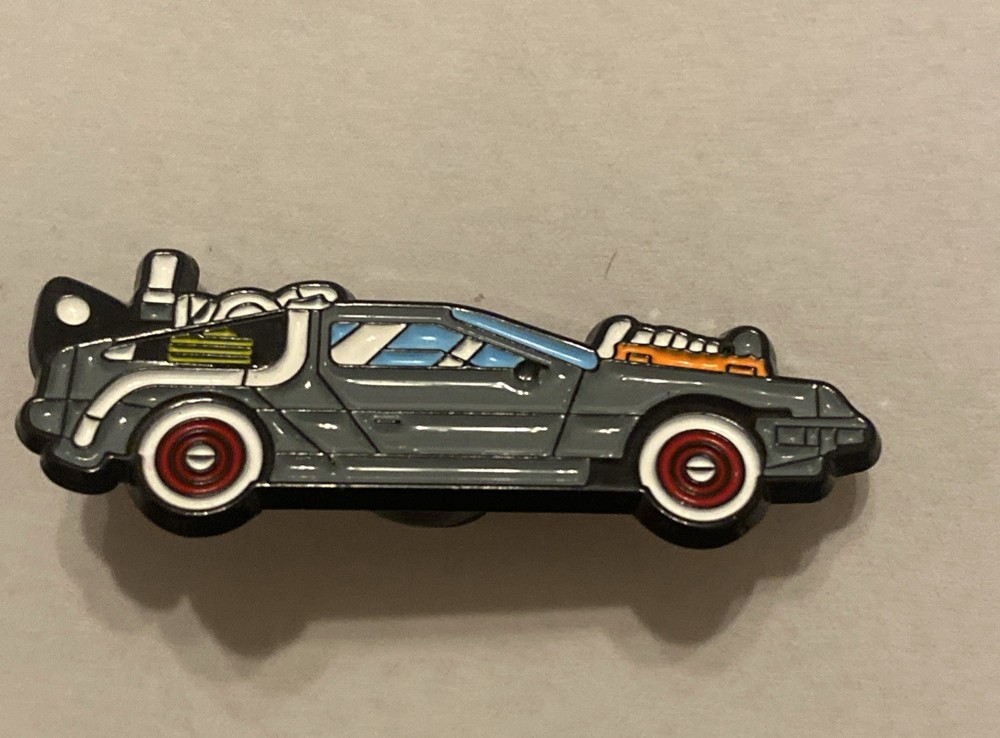 Delorean Movie Car Back to the Future Enamel Hat Lapel Pin Great Scott