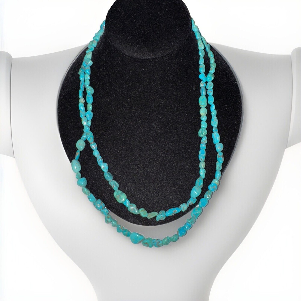 Beautiful  Jay King DTR mine Sterling Silver 925 turquoise Nugget beads necklace