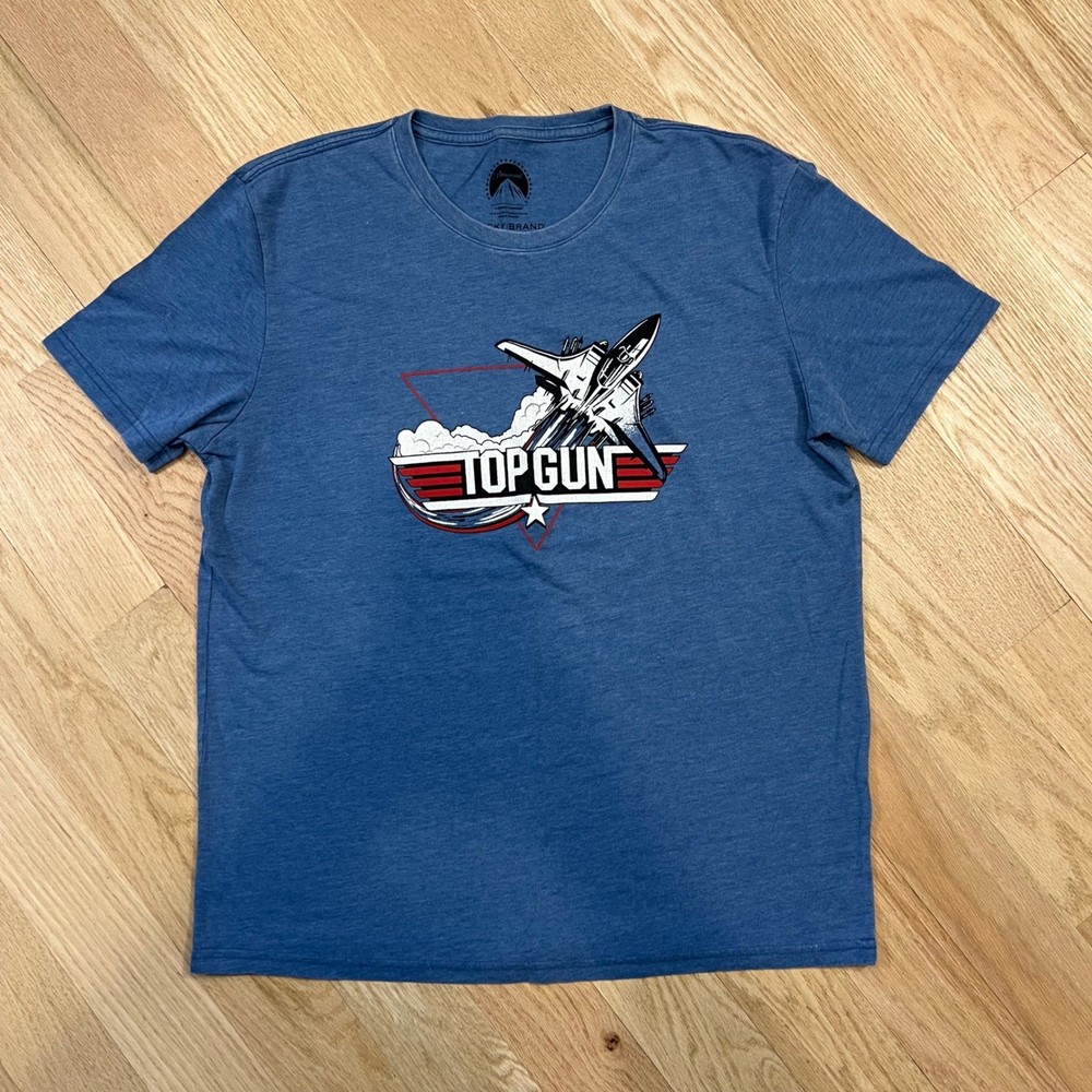 Lucky Brand Top Gun Graphic T-Shirt Men's Large Blue Paramount Movie Tee