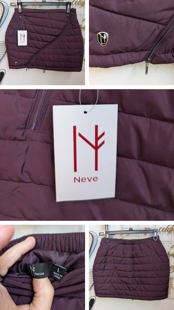 NWT Neve Krista Quilted Snow Skirt LG $128