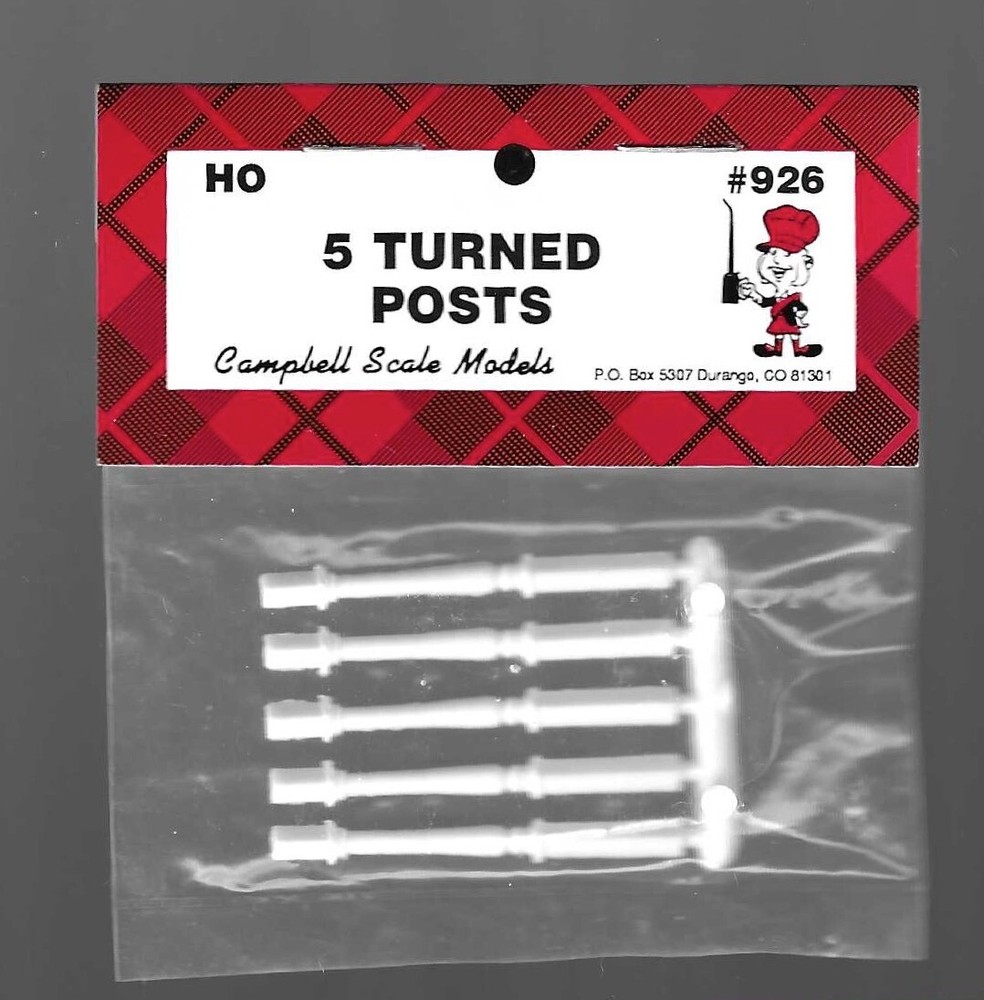 Campbell 5 Turned Posts #926 – Essential Scratch Building Supplies & Model Details
