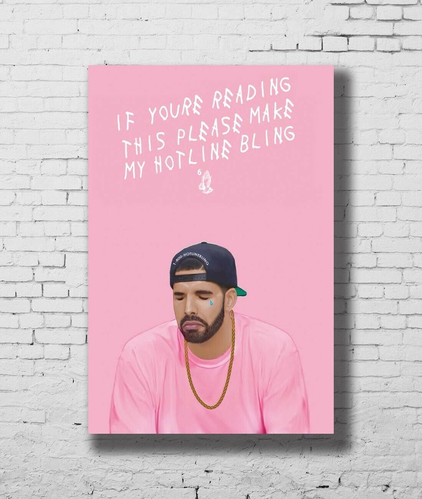 368297 Drake Rap Rapper Hip Hop Music Star Singer Art Decor Print Poster