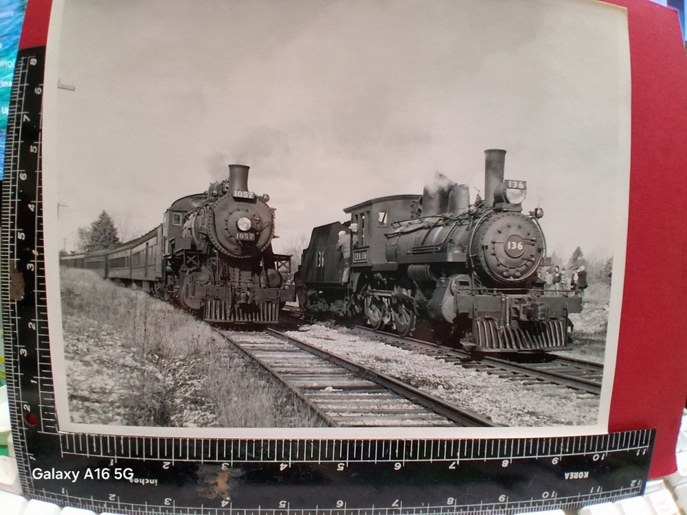 Canadian Pacific Railroad 4-4-0 Locomotive #136 Credit Valley #1057 Train Photo
