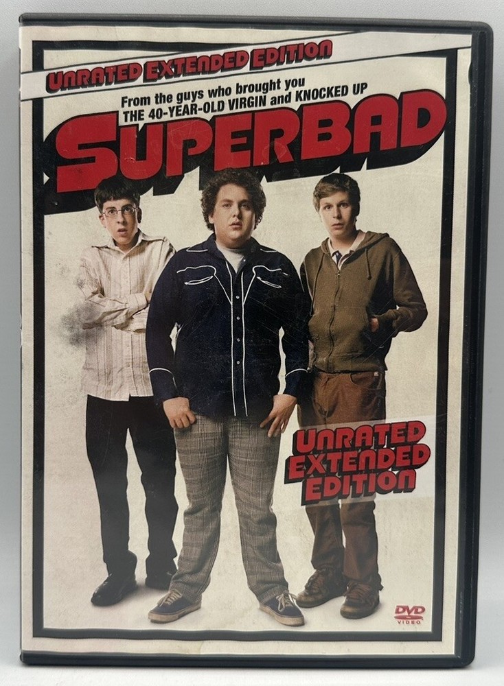 Superbad DVD Unrated Extended Widescreen Edition Jonah Hill 2007