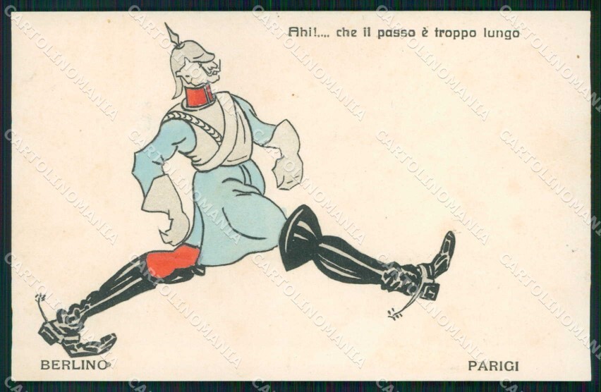 WWI WW1 Italian Propaganda Anti Kaiser Wilhelm II cartolina XF8958
