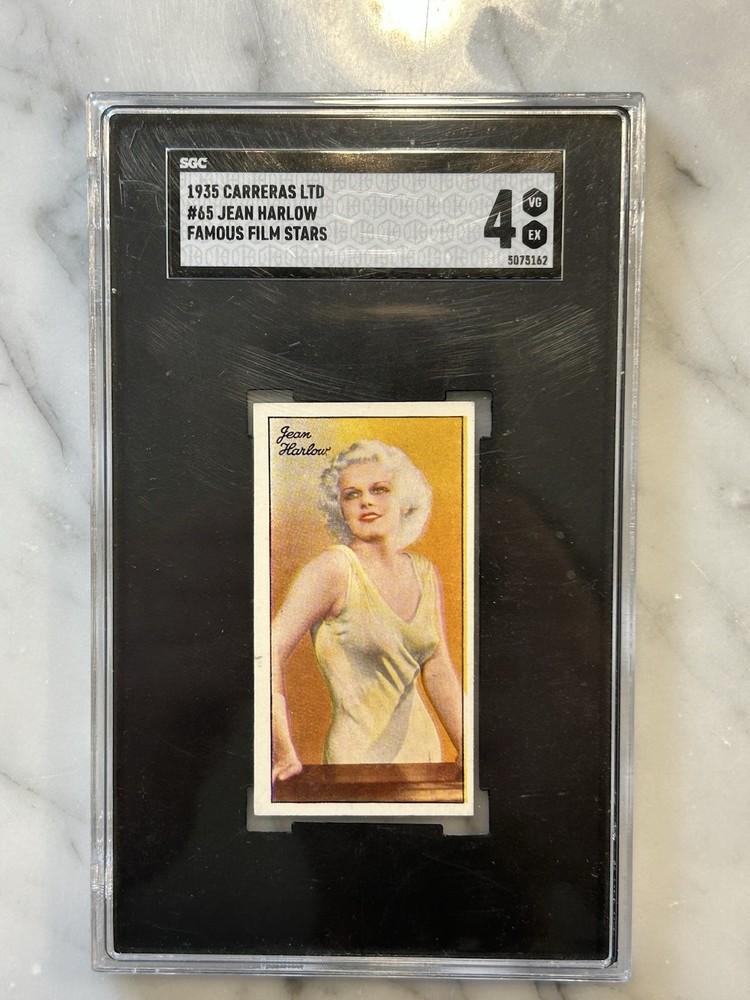 Jean Harlow 1935 Carreras Famous Film Stars Tobacco #65 11bd SGC 4 LOW POP