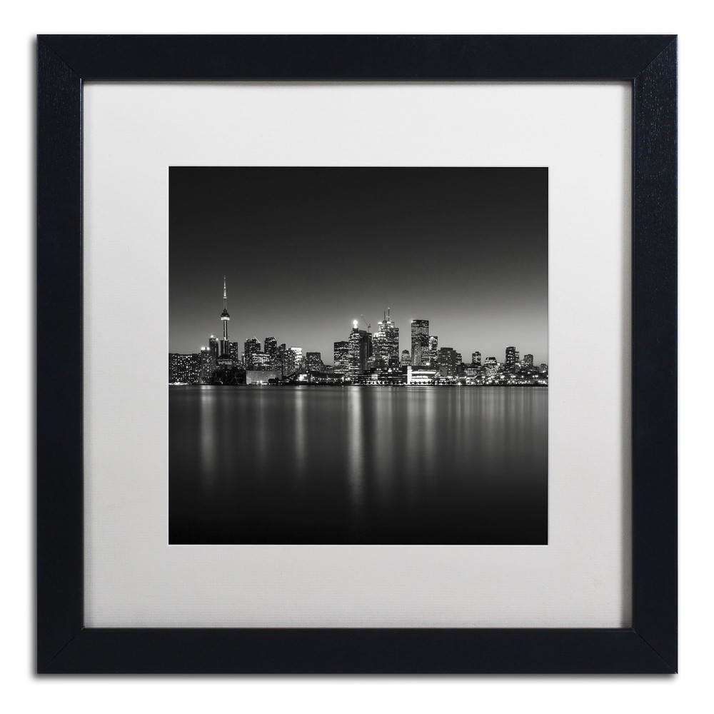 Dave MacVicar 16x16 White Matte Framed Lights Art