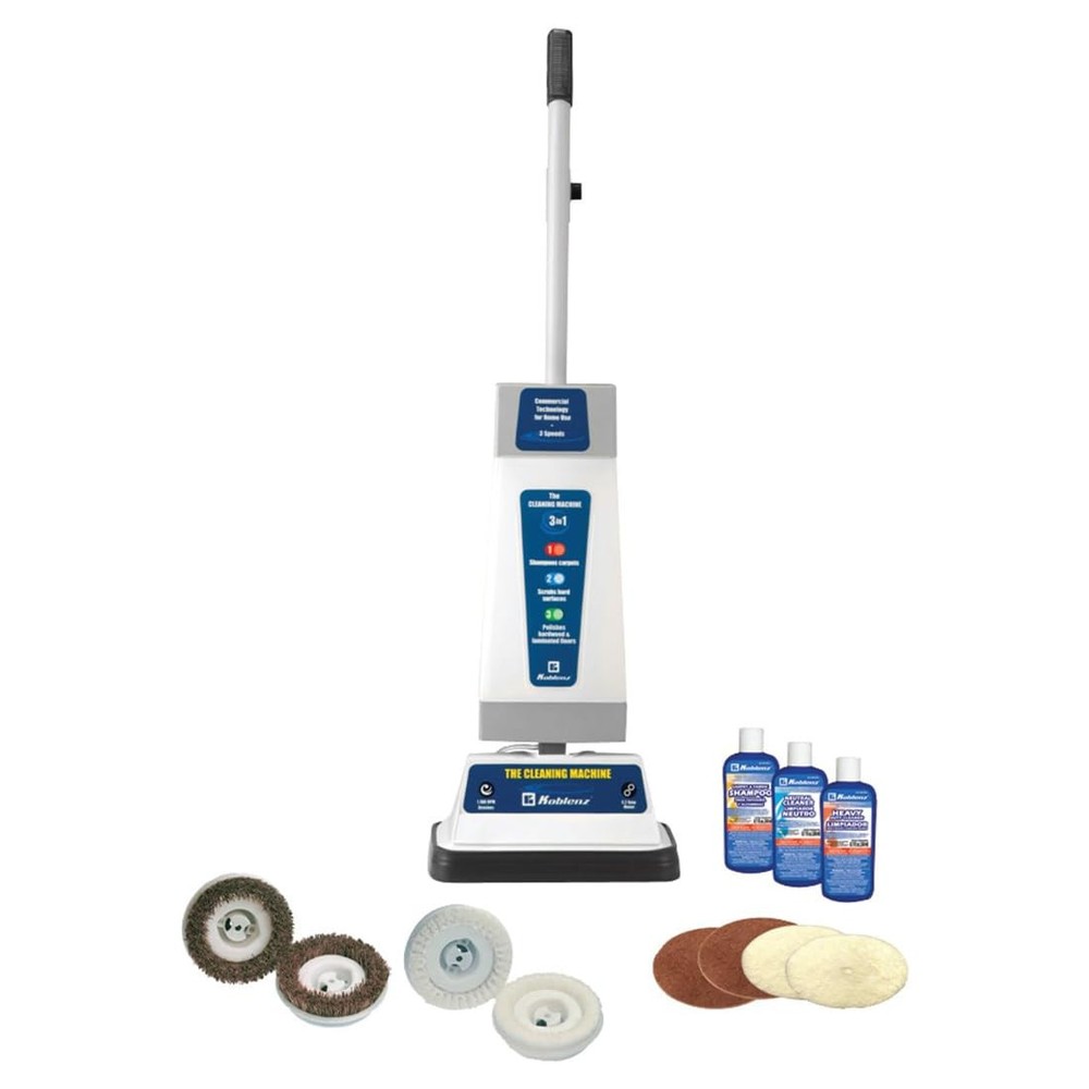 Koblenz Shampooer and Polisher Cleaning Machine, Floor Cleaner with 1100-rpm ...