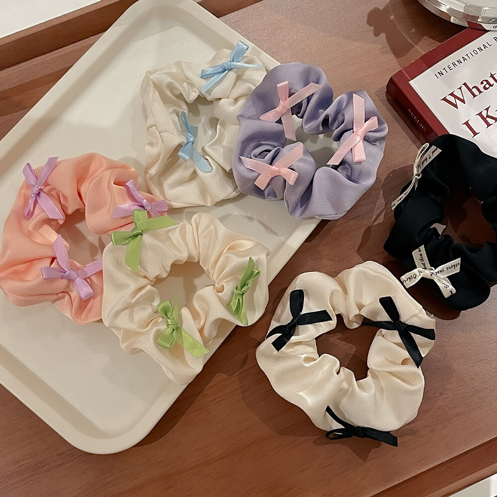 High Elastic Bow Hair Rope Large Intestine Hair Ring for Stylish Looks