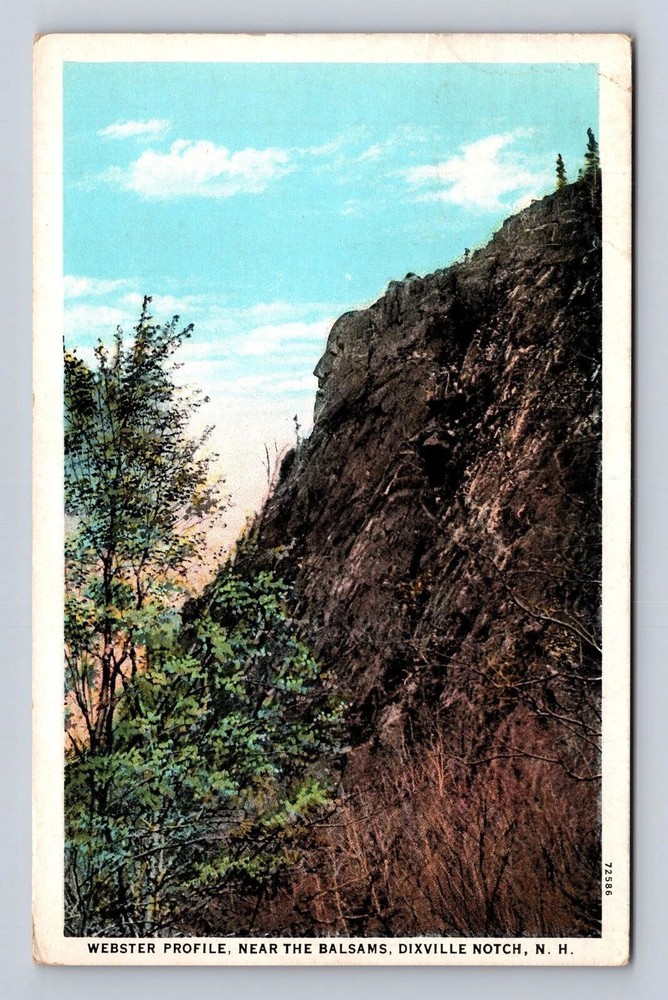 Dixville Notch NH-New Hampshire, Webster Profile, Near Balsams, Vintage Postcard
