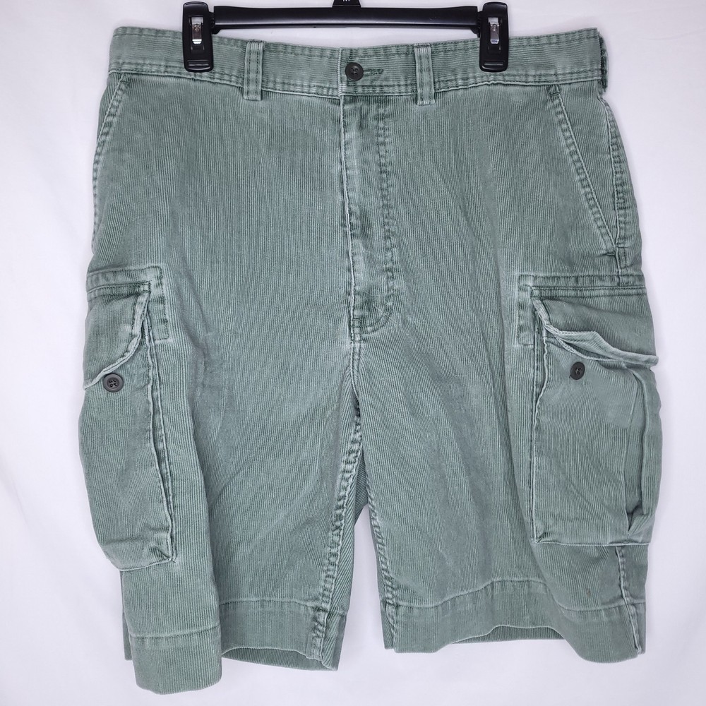 Polo Ralph Lauren Corduroy Cargo Shorts Mens 36 Green Baggy
