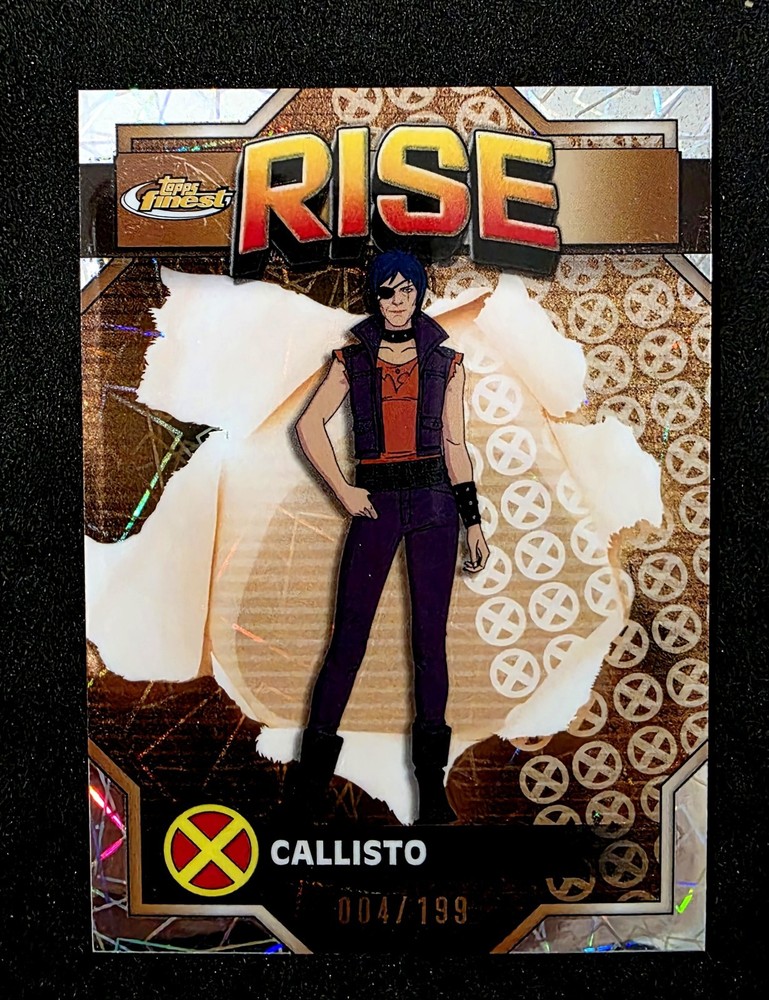 2025 Topps Finest X-Men '97 Rise Callisto Common Laser Refractor 004/199