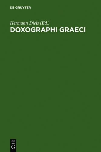 Doxographi Graeci (Hardback)