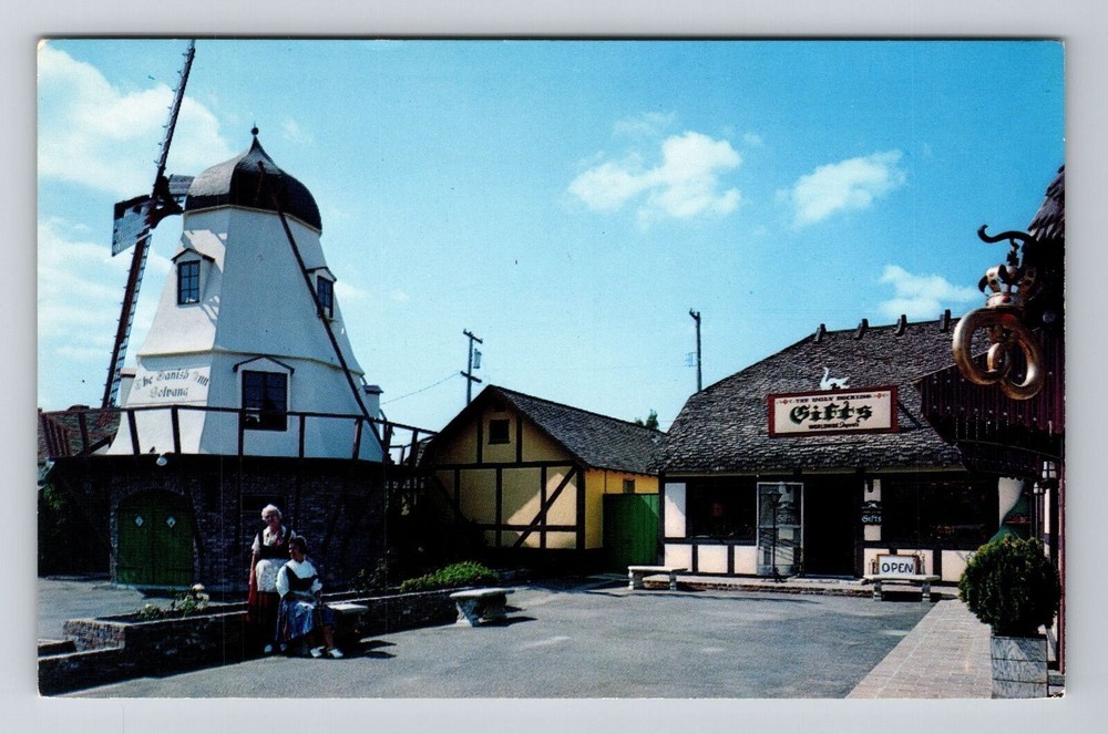 Solvang CA-California, Scenic Shop Danish Community, Vintage Postcard