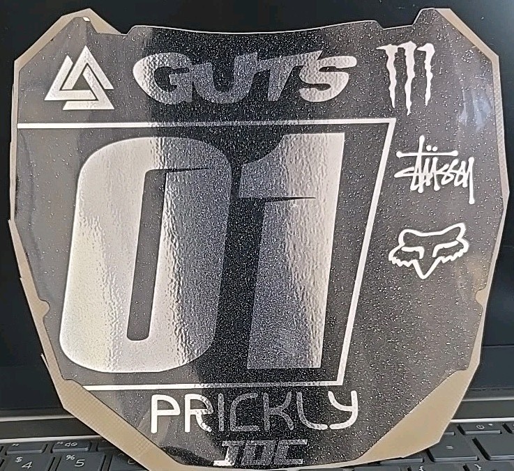Pre-made ODI Number Plate Decal - As Is / Overstock