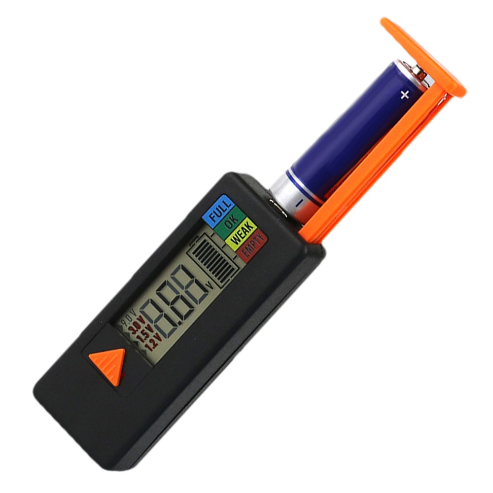 Universal Digital LCD Battery Checker Volt Tester Cell AA AAA C D 9V Button