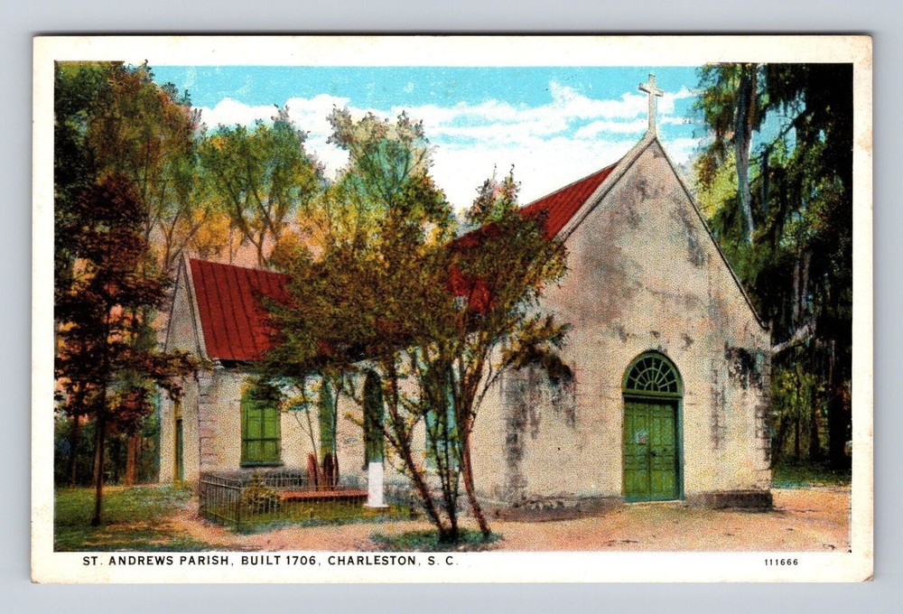 Charleston SC-South Carolina, St Andrews Parish, Antique, Vintage Postcard