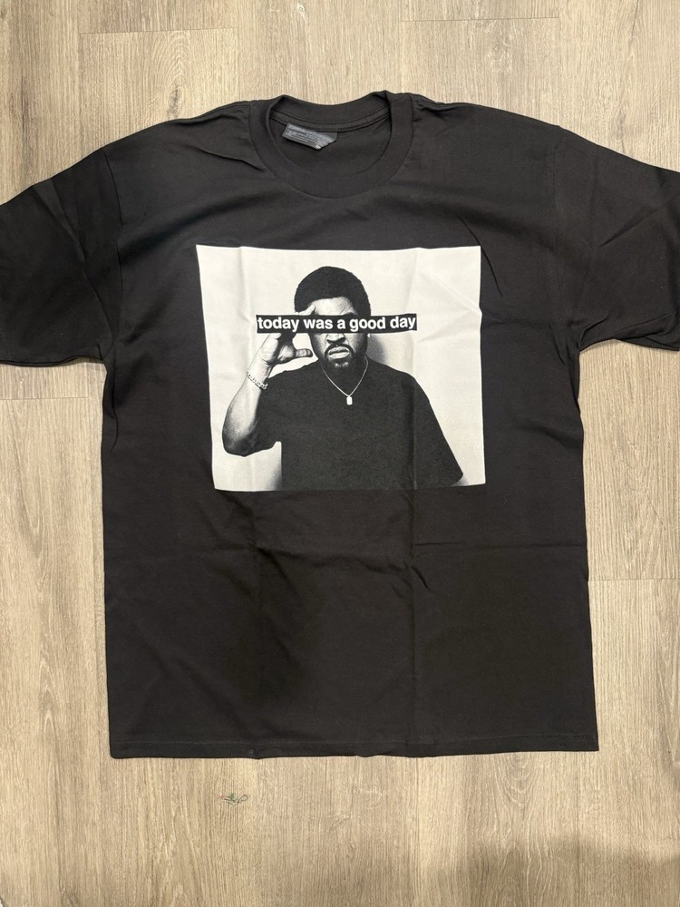 Playertees Ice Cube Graphic T-Shirt Mens Large Black Today Was A GoodDay Rap Tee