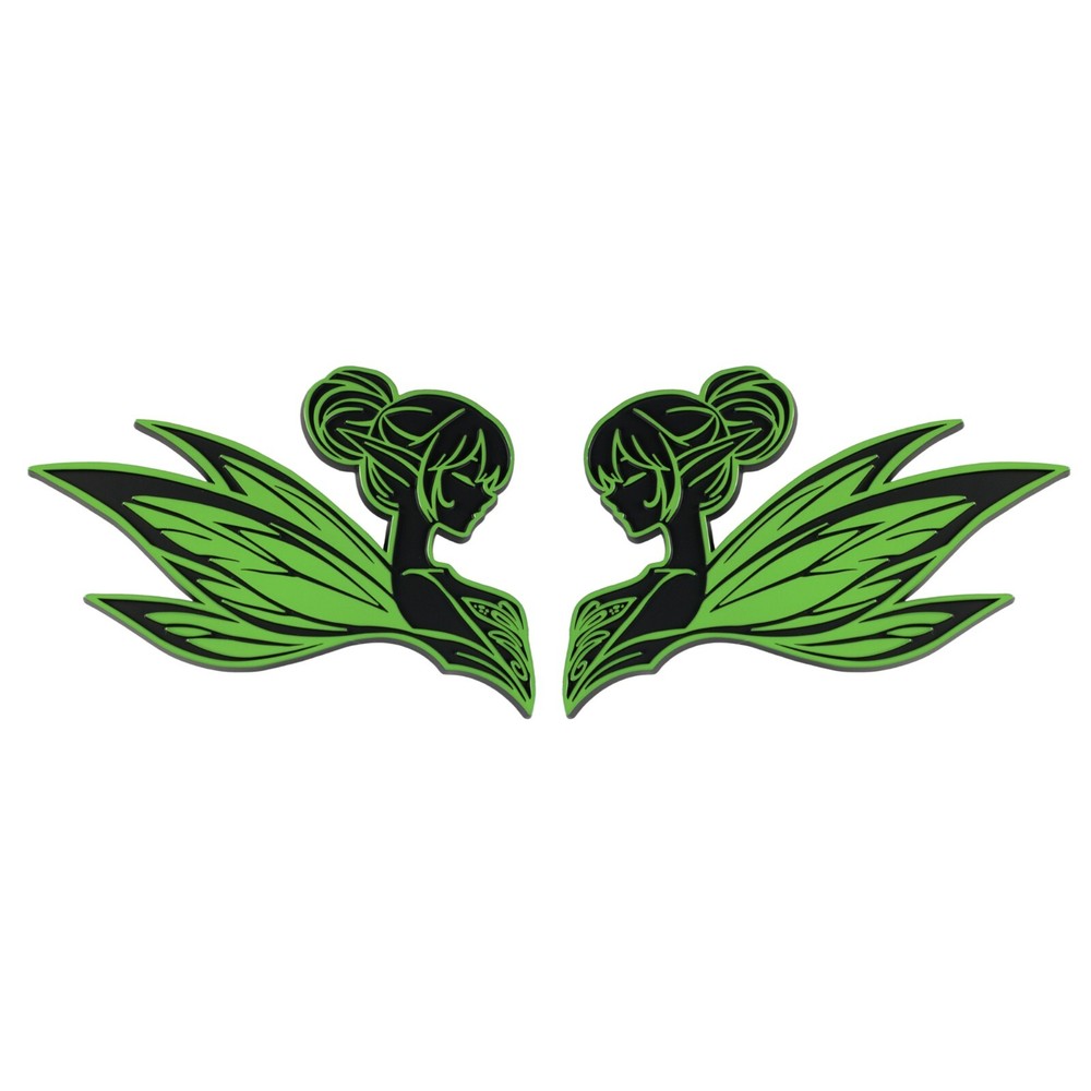 Fairy Emblem Green 3D Badge Decal Set of 2 for Car Truck SUV Auto Accessories