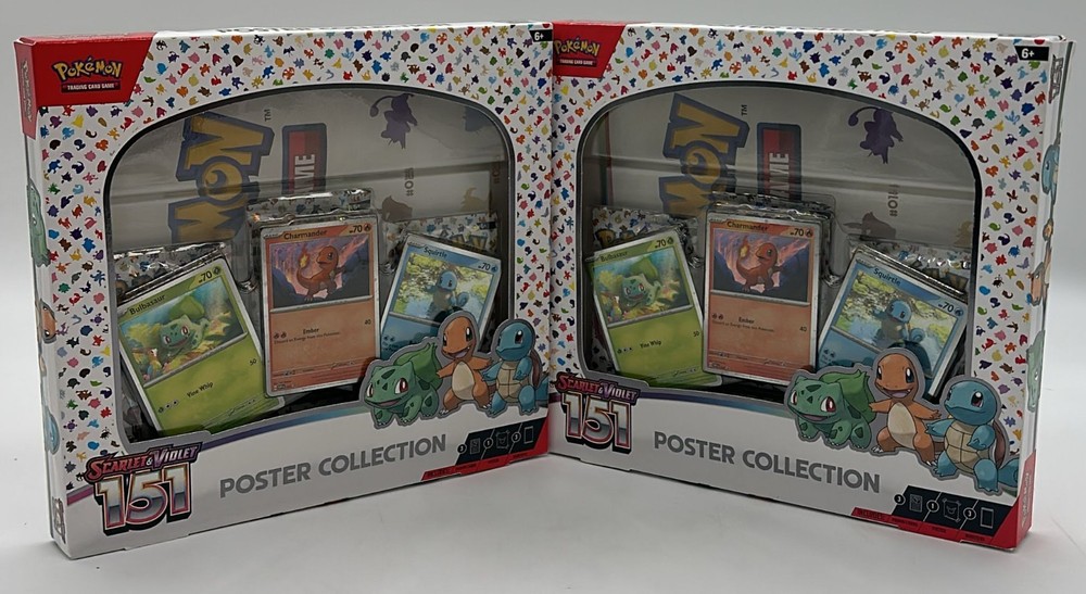 Lot of (2) Pokemon TCG 151 MEW EN Poster Collection Boxes SEALEDPROBSTEIN123 is actively accepting CONSIGNMENTS !!