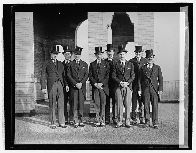 Photo:Group of Men in Top Hats Formal Portrait 1926 or 1927