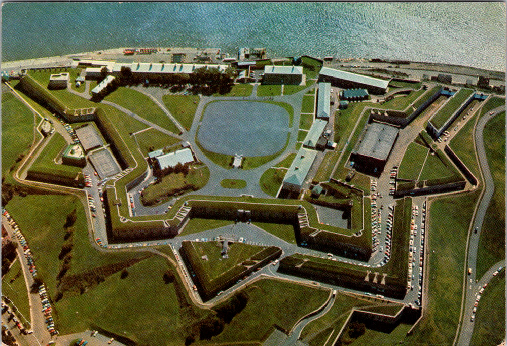 Vintage Postcard Quebec Canada Citadel Fortification Aerial View