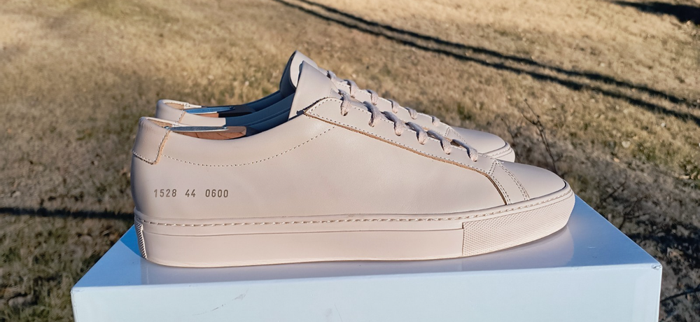 Common Projects Achilles Low 'Nude' 44EU 11/11.5US 1528 w/ COA EUC $450-image