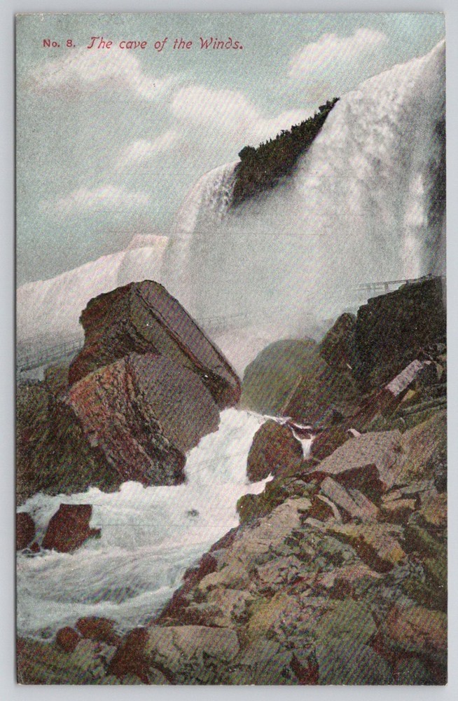 1907 Niagara Falls Cave of the Winds Postcard S. H. K. & Co. Printed Germany