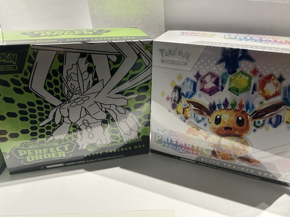 Pokemon Center Perfect Order Etb & Regular Prismatic Evolution Etb Bundled