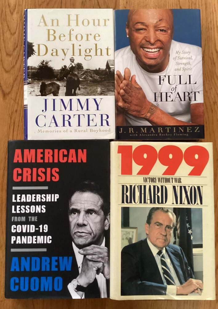 Lot Of 4 Autographed Books: Richard Nixon Jimmy Carter Andrew Cuomo J R Martinez
