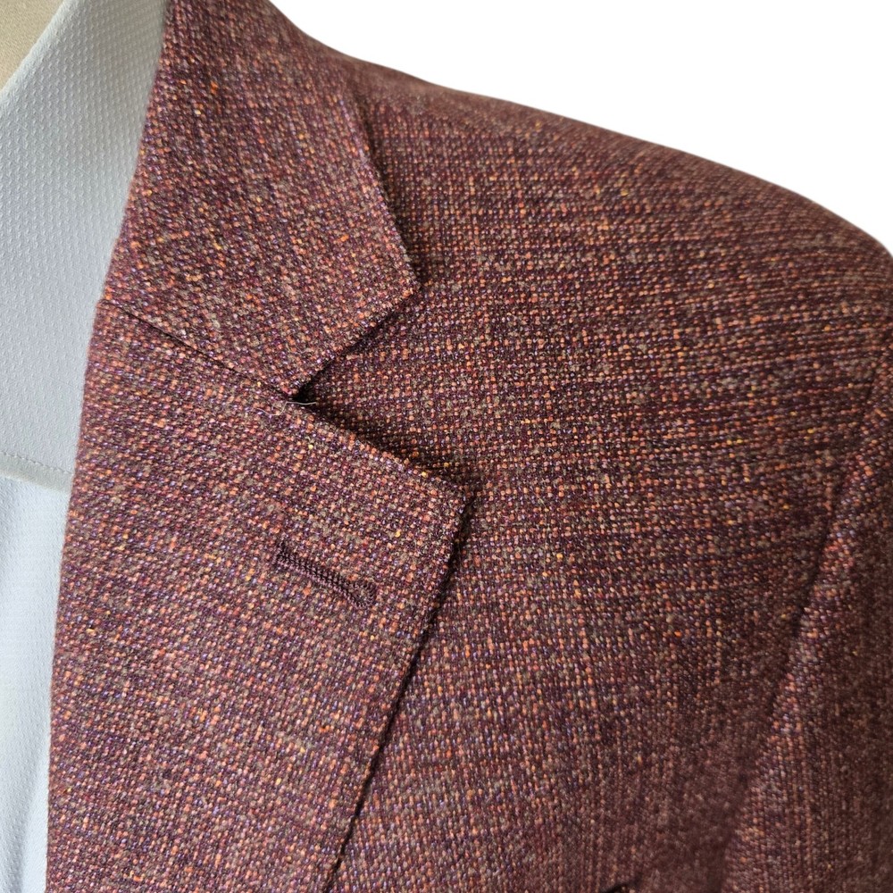 Nordstrom Blazer 44s Wool Silk Blend Zigone Unstructured Patch Pocket Dual Vents