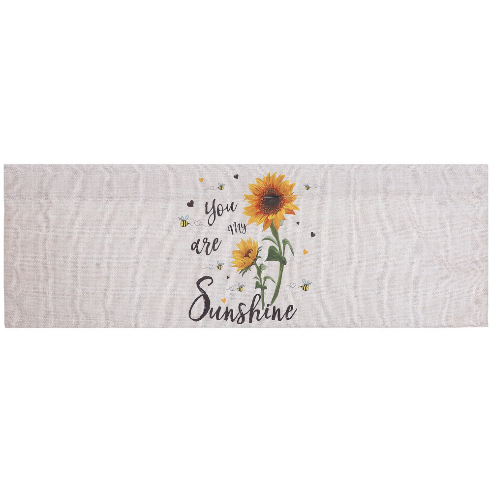 Sunflower Printed Kitchen Valance Short Window Curtain Decor