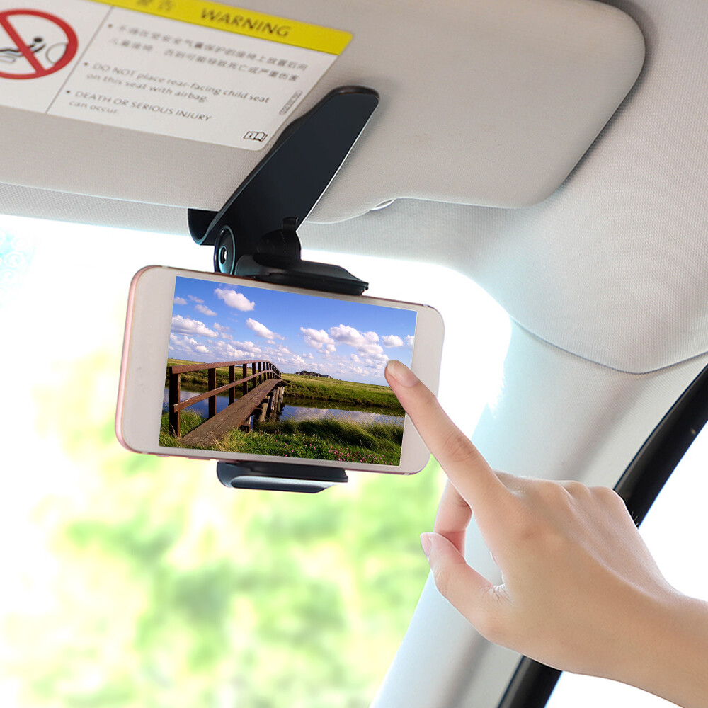 Universal 360° Car Sun Visor Dashboard Cell Phone Holder Mount Accessories Black