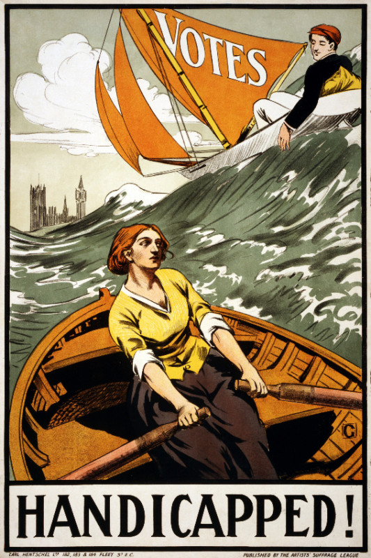 Vintage British POSTER.Home wall.Votes Handicapped.Art interior Decor.783