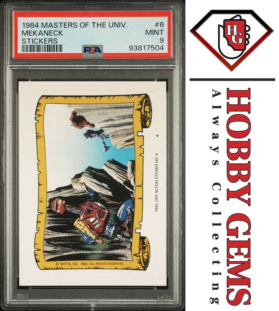 MEKANECK PSA 9 1984 Masters of the Universe Sticker #6 C1