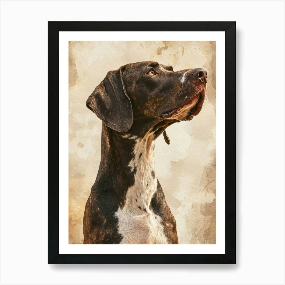 German Shorthaired Pointer.Generate Framed Wall Art Poster Canvas Print Picture