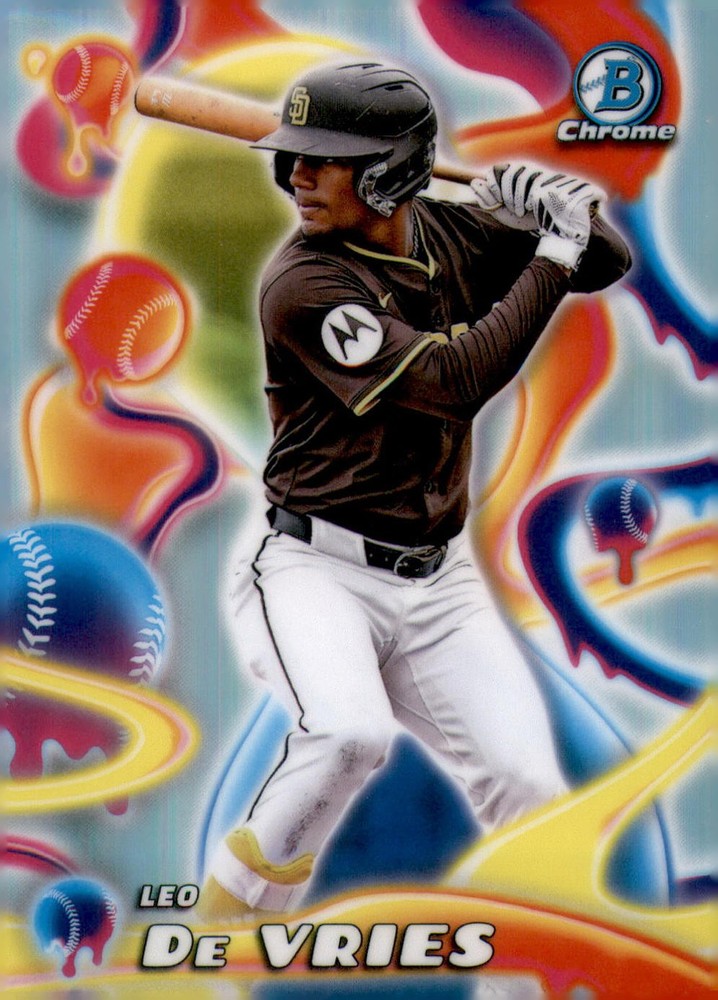 2025 Bowman Chrome #MM-8 Leo De Vries Melt Mashers