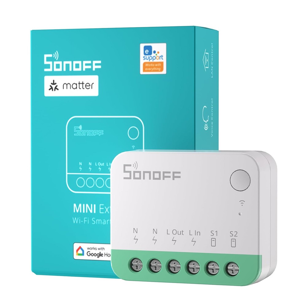 SONOFF MINI Wi-Fi Smart Switch Matter Light Switch Universal Breaker Smart Home