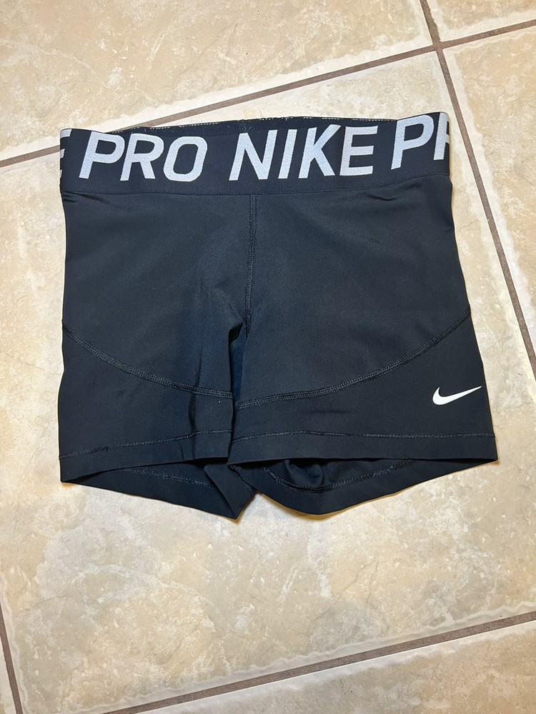 Nike Pro Dri-FIT Women's Black Athletic Shorts Stretch Elastic Waist Size small