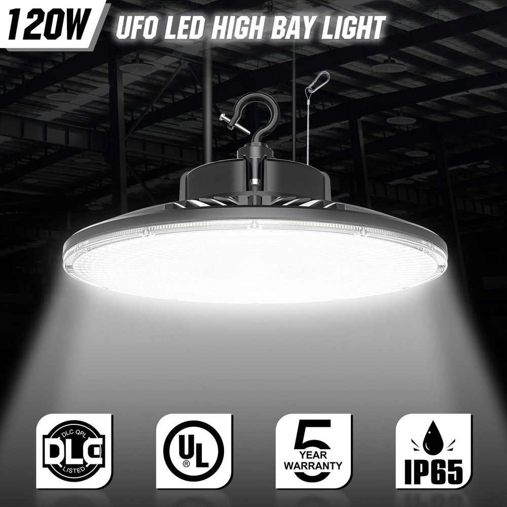 120W LED High Bay Light for Warehouse Garage Workshops 10~13Ft Low Bay Ceiling
