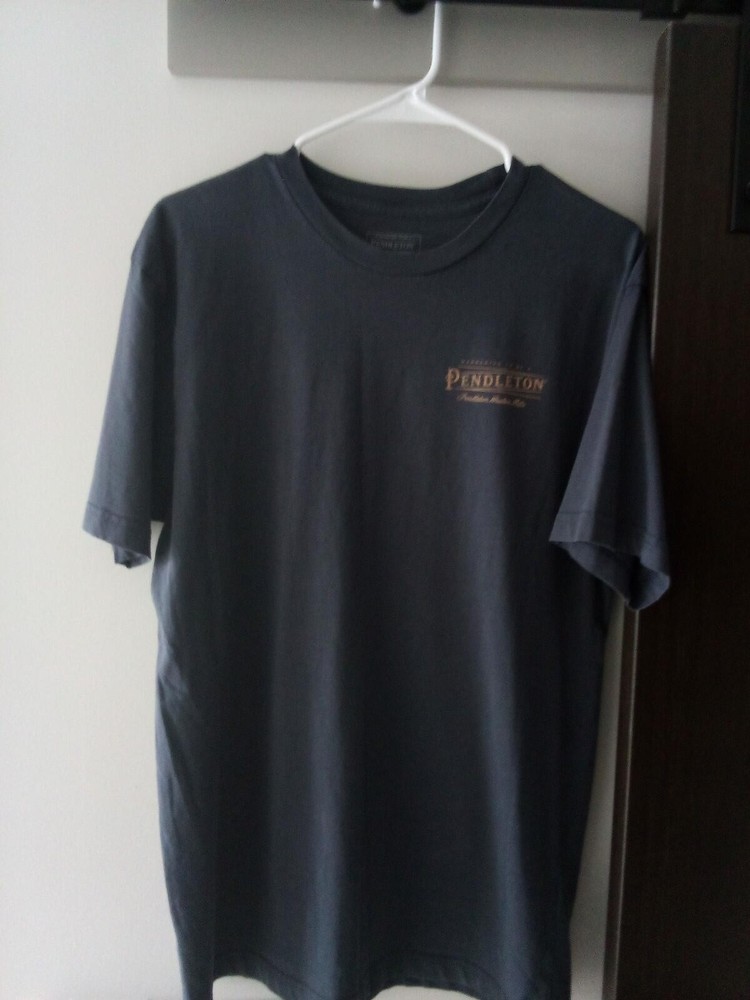 Pendleton Woolen Mills Logo T-Shirt Mens Large Black Graphic Tee Oregon USA