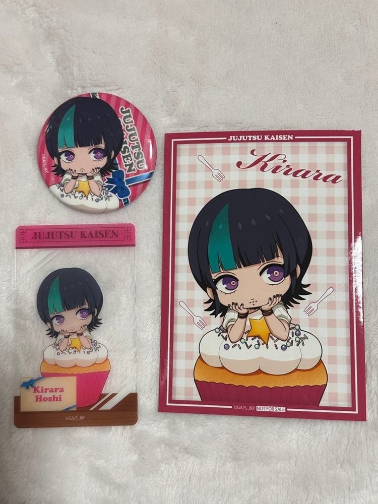 Jujutsu Kaisen Kirara Hoshi Cafe Stand Goods Set Can Badge Card Bromide