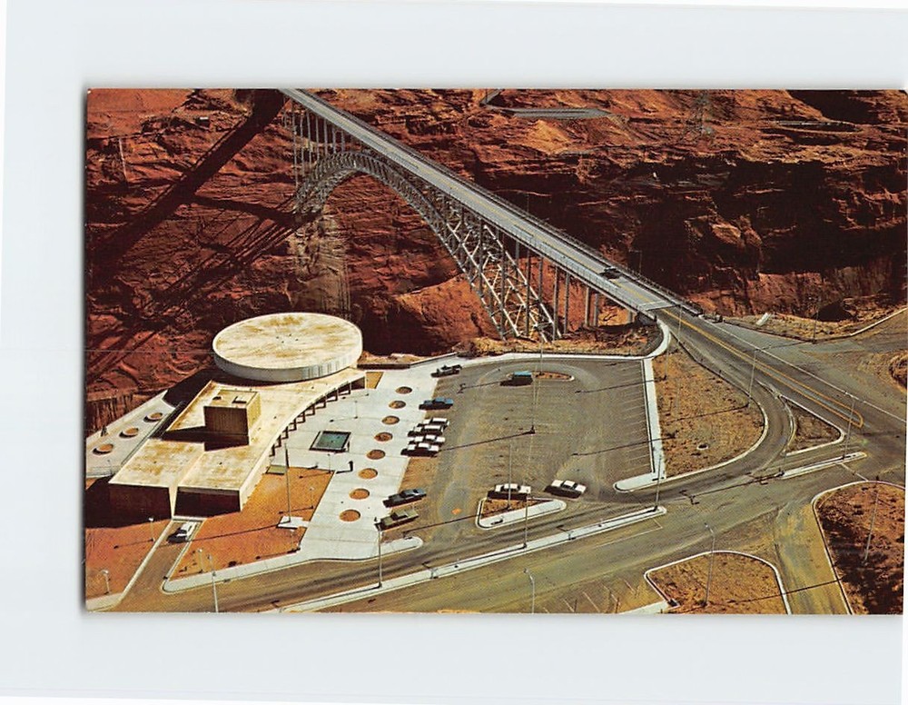 Postcard Glen Canyon Visitors Center & Glen Canyon Bridge Page Arizona USA