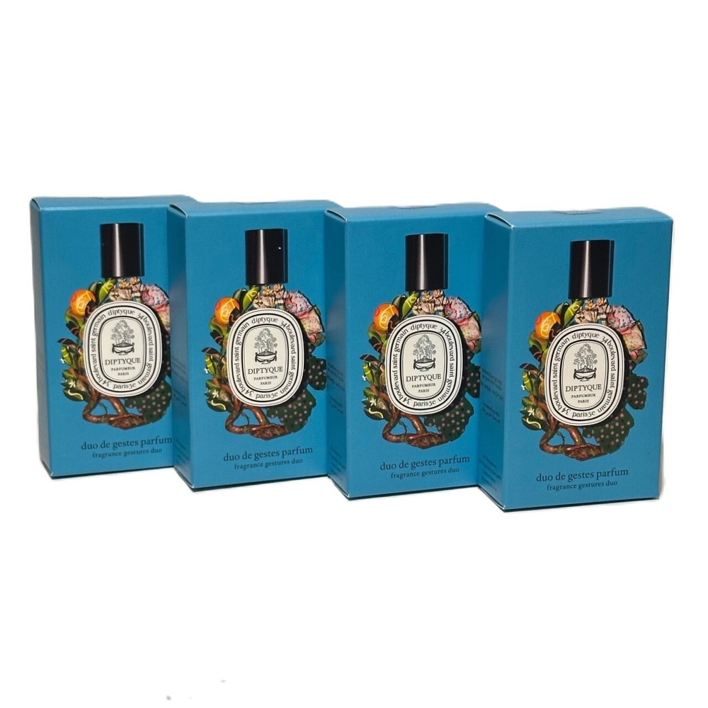 4 Pack Diptyque Mini Set Of 3 Lombre Dans EDT-Eau Rose EDT-Eau Rose Hand Cream