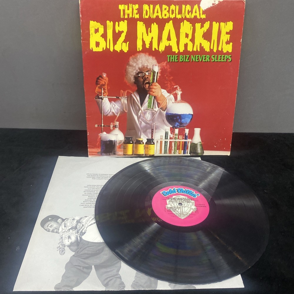 Biz Markie – The Biz Never Sleeps LP '89 US Cold Chillin G G Light Warp