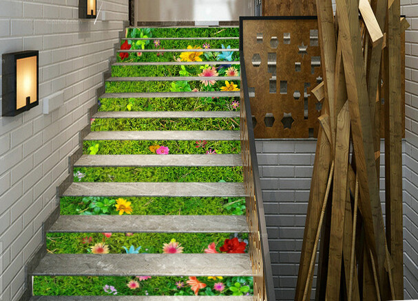 3D Beautiful Meadow AZ347 Stair Risers Decoration Mural Vinyl Wallpaper Kay